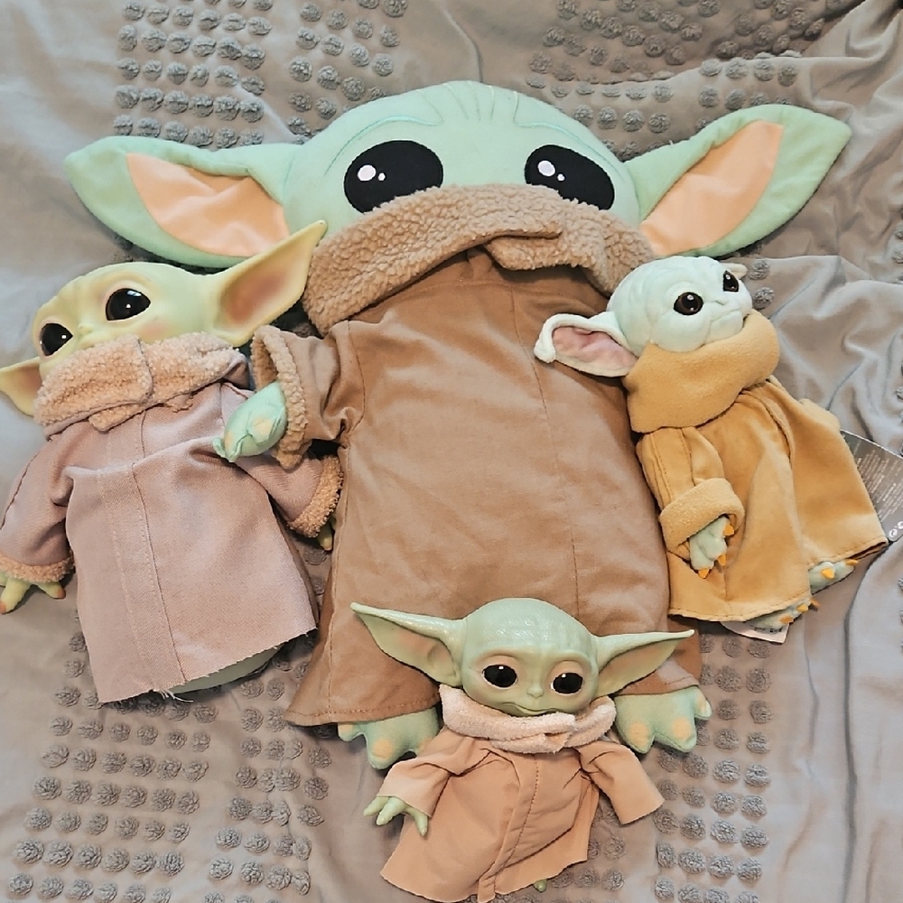 Disney Green and Tan Baby Yoda Plush
